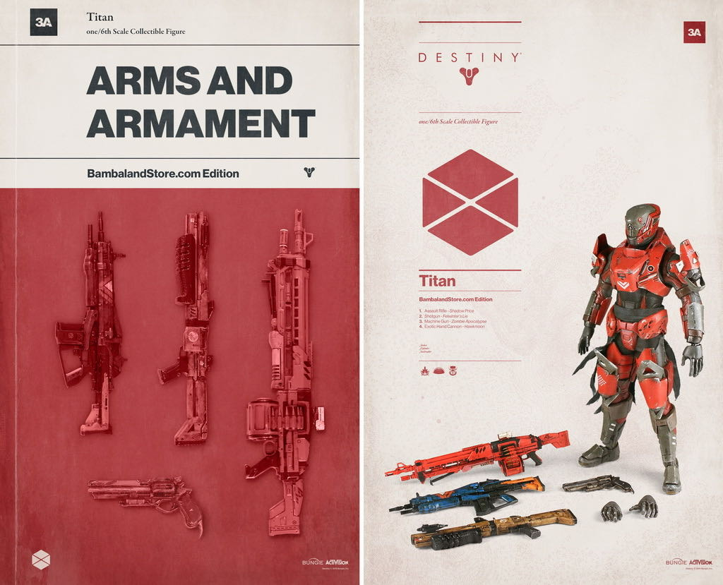 零元拍：3A Toys   1/6 DESTINY TITAN BAMBALANDSTORE 游戏：命运（红） 线上版