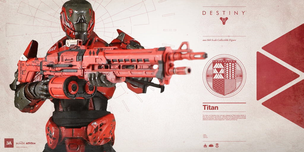 零元拍：3A Toys   1/6 DESTINY TITAN BAMBALANDSTORE 游戏：命运（红） 线上版