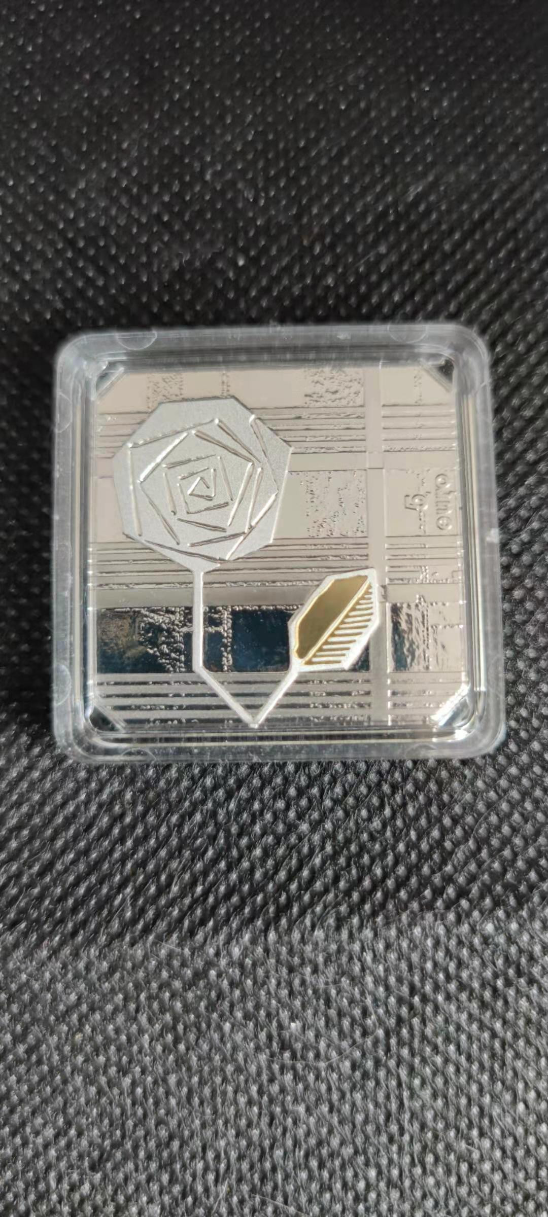 【随心拍&Getcoins】钱币拍卖第八十四期～ 拉脱维亚 2020年个现代主义艺术方形镀金精制纪念银币