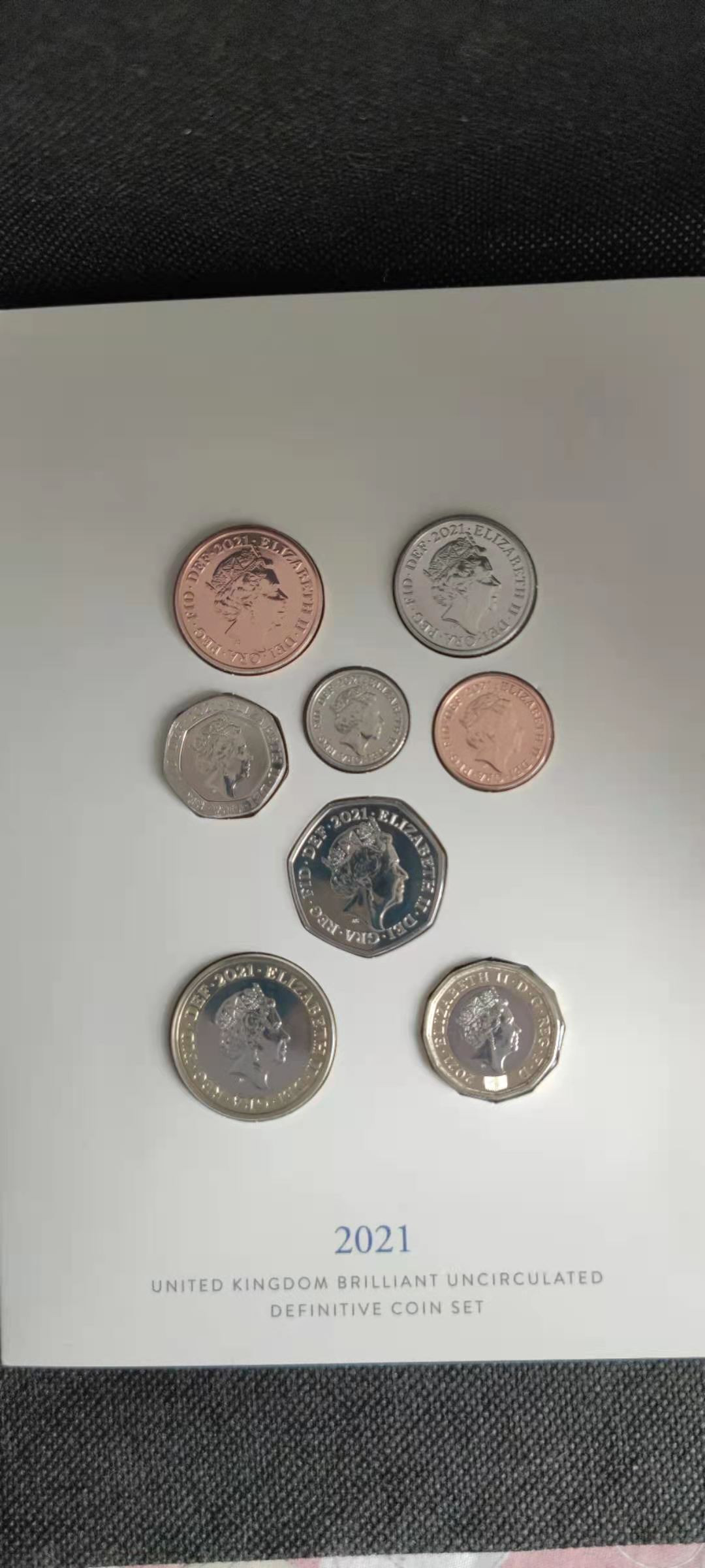 【随心拍&Getcoins】钱币拍卖第八十四期～ 2021年英国普制卡册8枚套装