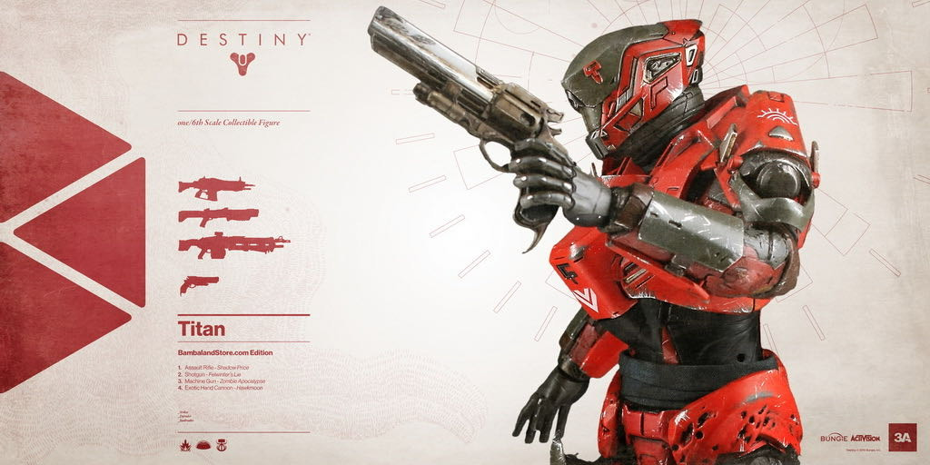 零元拍：3A Toys   1/6 DESTINY TITAN BAMBALANDSTORE 游戏：命运（红） 线上版