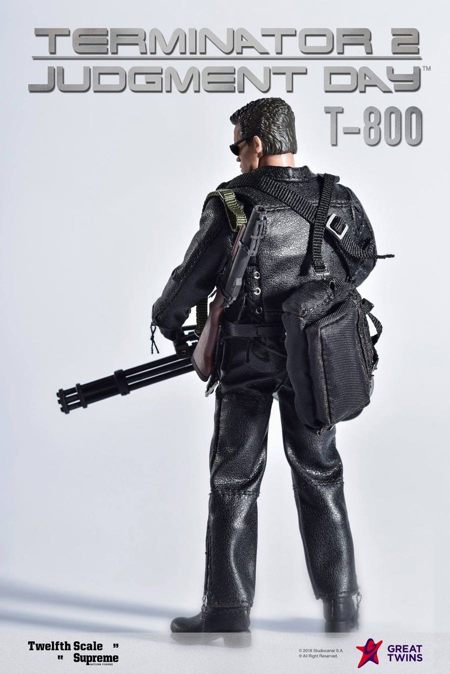 零元拍：Great Twins 1/12 终结者2 审判日 T-800阿诺 可动人偶