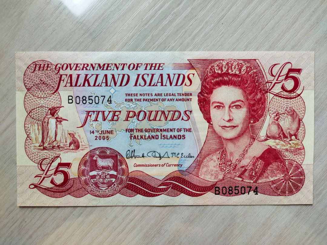 国内外纸币 全新UNC福克兰群岛5元纸币，女王钞，喜欢的不要错过