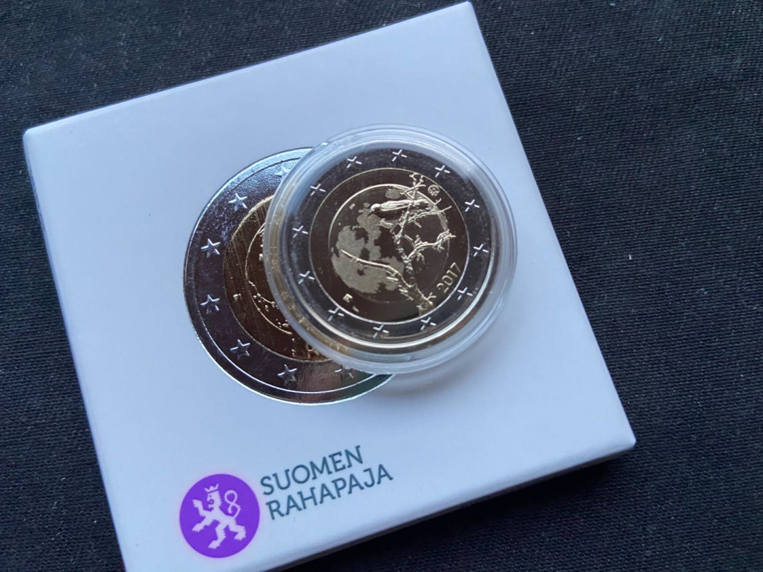 【币观天下】第141期钱币拍卖  【芬兰】乌鸦精制2欧元币