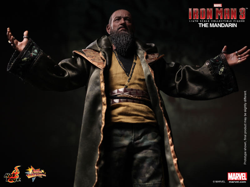 零元拍：Hottoys: MMS211- 1/6 《钢铁侠3》 满大人/Mandarin含椅子不包含圆形地台