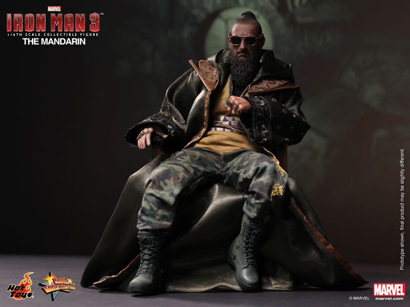 零元拍：Hottoys: MMS211- 1/6 《钢铁侠3》 满大人/Mandarin含椅子不包含圆形地台