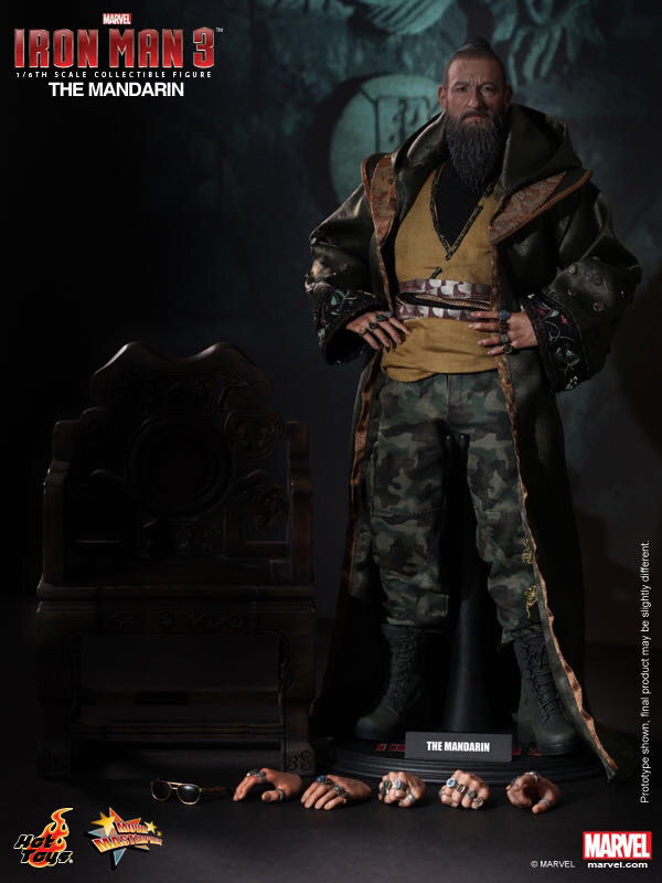零元拍：Hottoys: MMS211- 1/6 《钢铁侠3》 满大人/Mandarin含椅子不包含圆形地台