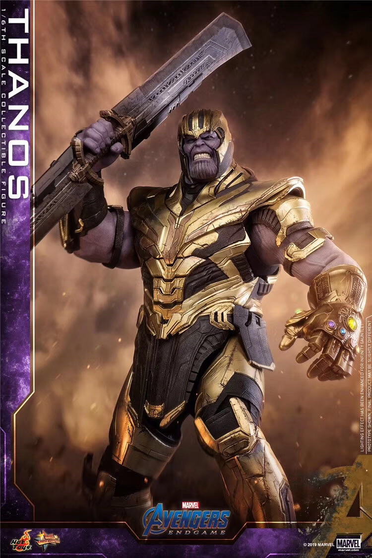 零元拍：HotToys 1/6 MMS529 复联4-终局之战 灭霸全高41.5厘米，带led发光手套