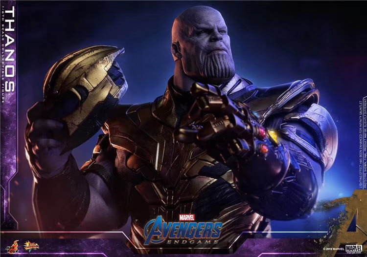 零元拍：HotToys 1/6 MMS529 复联4-终局之战 灭霸全高41.5厘米，带led发光手套