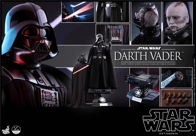 零元拍：-HT 黑武士 HotToys 1:4 QS013 星球大战6 达斯·维达Darth Vader