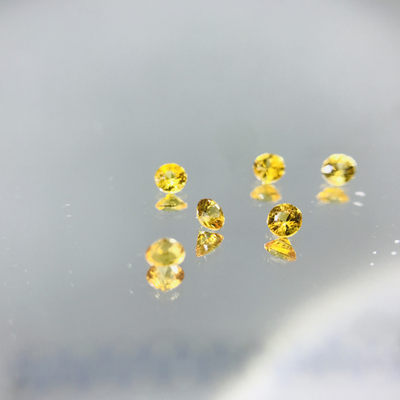 80年斯里兰卡宝石公司HH GEMS 【纯天然彩色宝石 多种珍贵宝石合集】 - Yellow Sapphire 黄色蓝宝石 六颗共0.52ct 可做吊坠 每颗直径约2.6mm