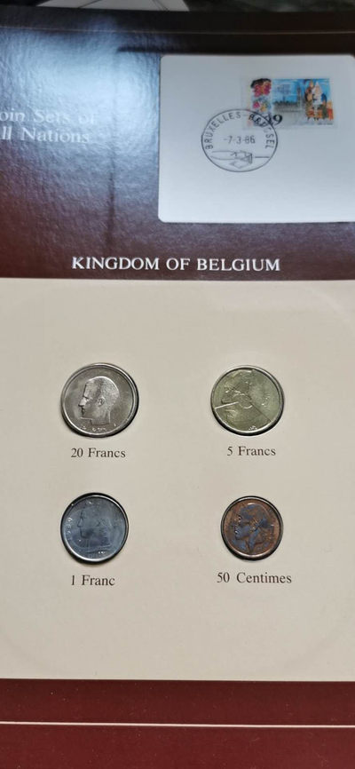 S&S Numismatic世界钱币-拍卖第39期 - 富兰克林-比利时198X年4枚套币