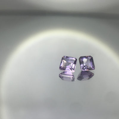 80年斯里兰卡宝石公司HH GEMS 【纯天然彩色宝石 多种珍贵宝石合集】 - Amethyst 紫水晶 对子共1.28ct 纯天然裸石