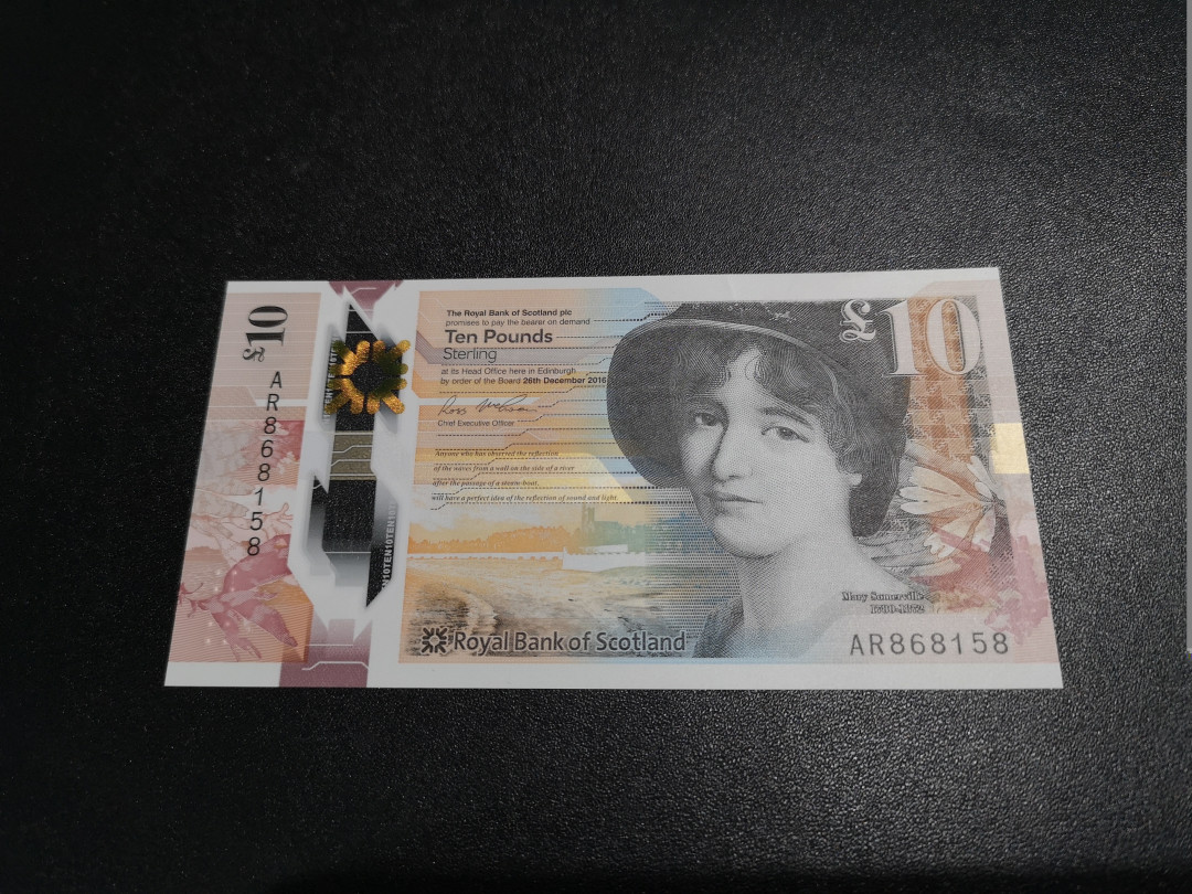 《外钞收藏家》第一百零五期拍卖 2016年苏格兰皇家银行10镑 无47尾8 全新UNC