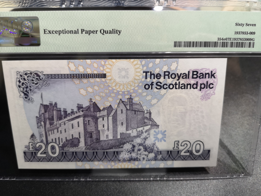 《外钞收藏家》第一百零五期拍卖 2010-12年苏格兰20镑  PMG67