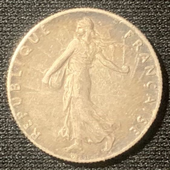 紫瑗钱币—微拍第134期  法国 1919年 播种女神 50分 2.5克 0.835银 