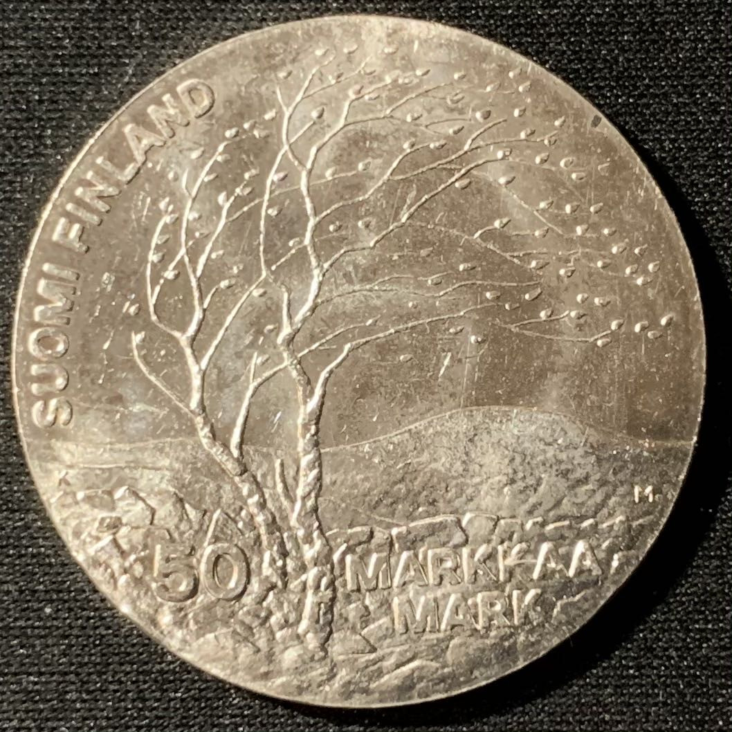 紫瑗钱币—微拍第134期  芬兰 1983年 世界田径锦标赛 50马克 22克 0.5银 UNC