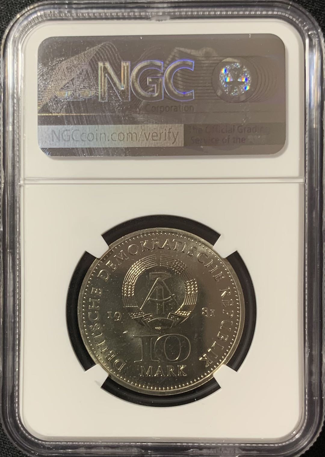 紫瑗钱币—微拍第134期  东德 民主德国 1981年 柏林造币厂700周年 10马克 NGC MS67