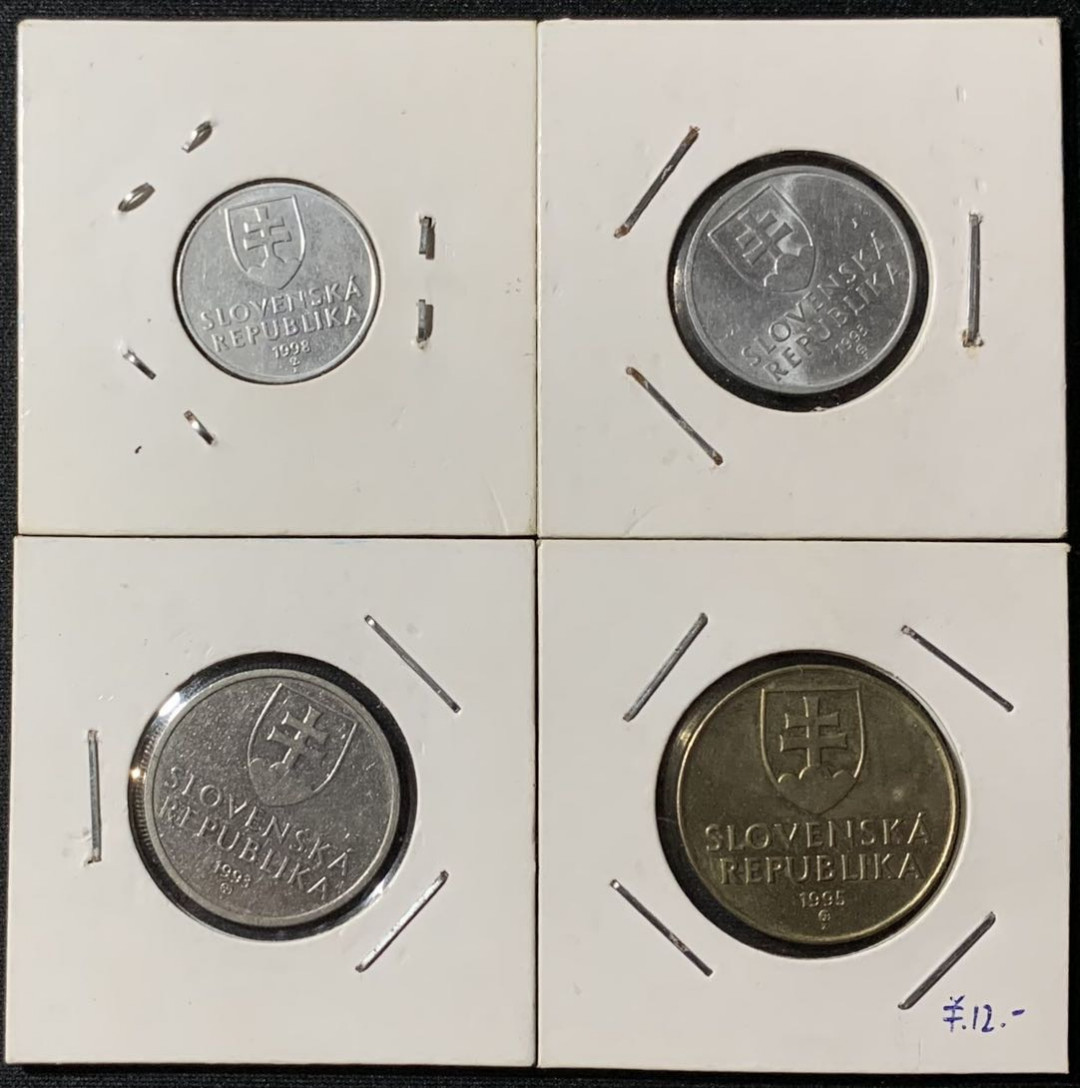 紫瑗钱币—微拍第134期  斯洛伐克 流通硬币 4枚一组