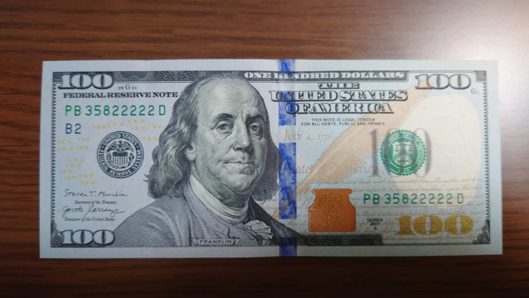 陆续更新【囧羊收藏】精选微拍第19期～2021年第十期   2017A美国100元 全程无47老虎号35822222 全新绝品居中好