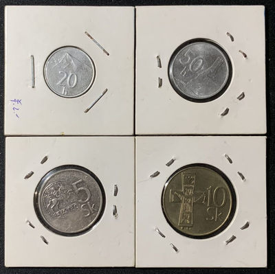 紫瑗钱币—微拍第134期  - 斯洛伐克 流通硬币 4枚一组