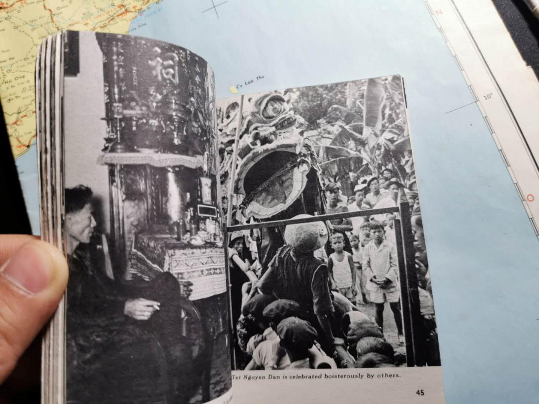 【鲸贝乐淘】千字文·第“旷远绵邈，岩岫杳冥”号拍卖 【越战越南介绍手册★大幅越南老地图】品相如图，内容丰富