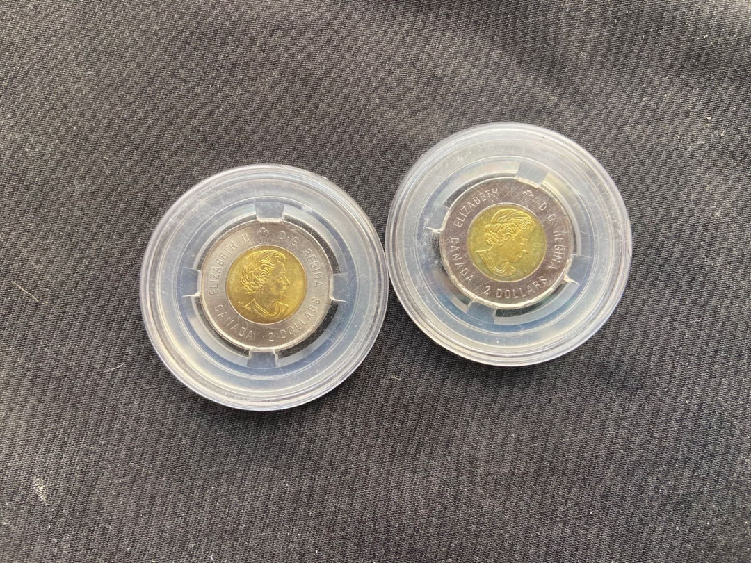 【币观天下】第142期钱币拍卖 【加拿大】诺曼底登陆本色彩色各一枚