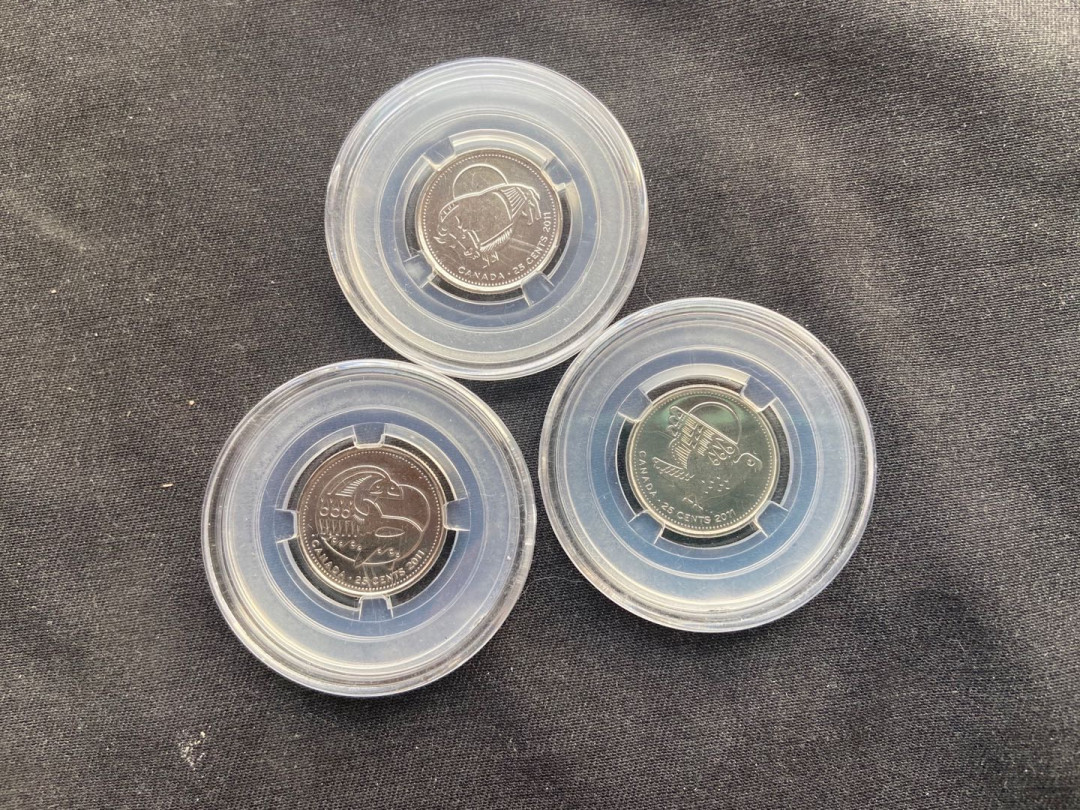 【币观天下】第142期钱币拍卖 【加拿大】纪念币三枚