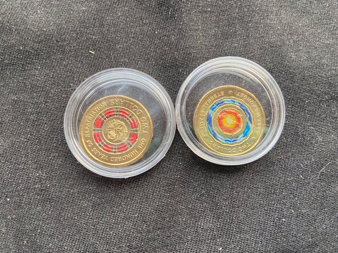 【币观天下】第142期钱币拍卖 【澳大利亚】双色2澳元-永恒之火+百年归家