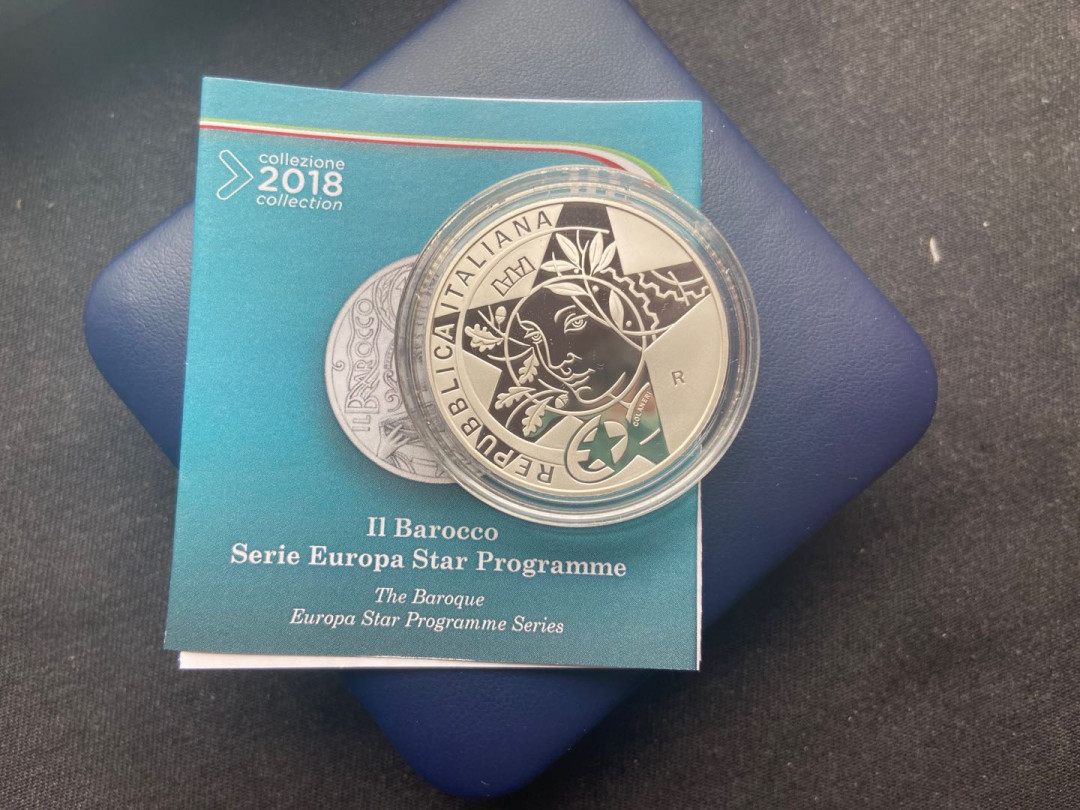 【币观天下】第142期钱币拍卖 意大利2018年巴洛克风格银币欧洲之星项目
