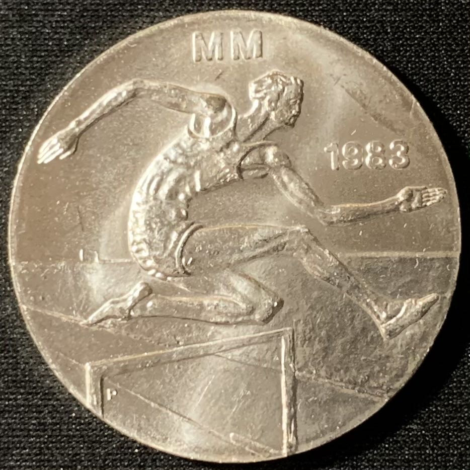 紫瑗钱币—微拍第135期  芬兰 1983年 世界田径锦标赛 50马克 22克 0.5银 UNC