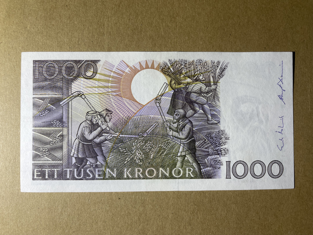 《张总收藏》21期—荷兰水晶 瑞典1000克朗 UNC- 初版大胡子 