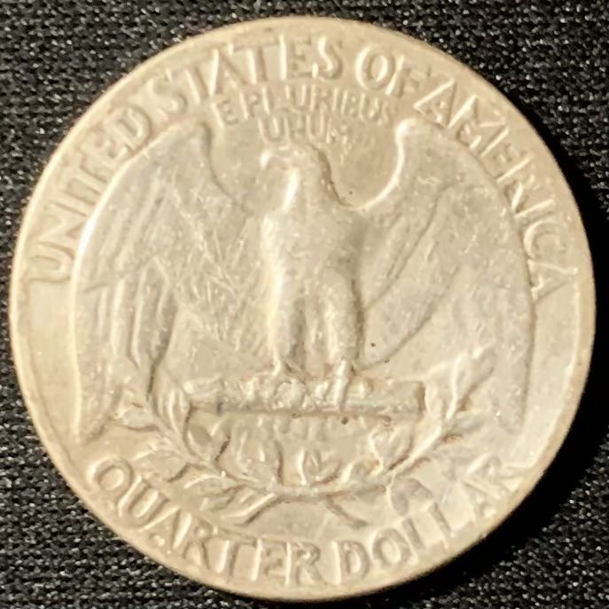 紫瑗钱币—微拍第135期  美国 1954年 华盛顿 25美分 6.25克 0.9银