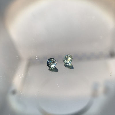80年斯里兰卡宝石公司HH GEMS 【纯天然彩色宝石 多种珍贵宝石合集】 - Green Sapphire 绿色蓝宝石对子 0.85ct 纯天然裸石
