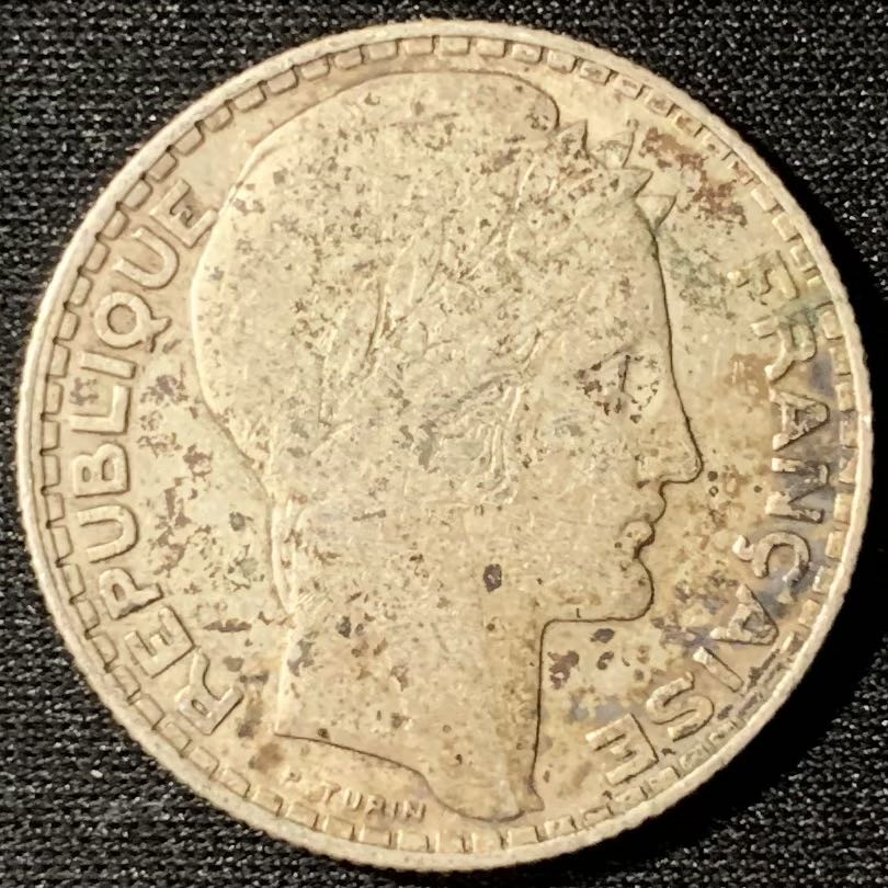 紫瑗钱币—微拍第135期  法国 1930年 自由女神 10法郎 银币 10克 0.68 银