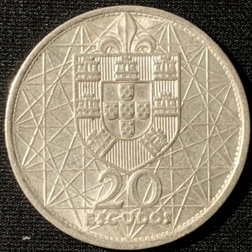 紫瑗钱币—微拍第135期  葡萄牙 1966年  里斯本大桥 20埃斯库多 10克 0.65银