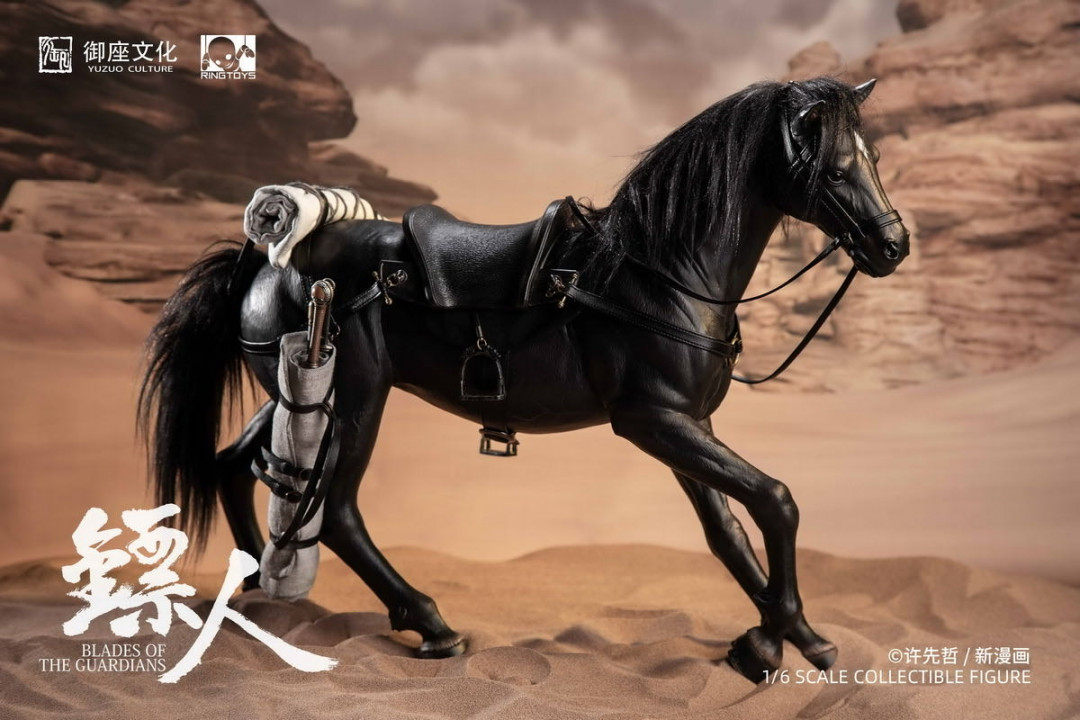 零元拍：RINGTOYS RT005：1/6《镖人》正版授权-刀马 豪华版，豪华版配置：刀马+坐骑黑星