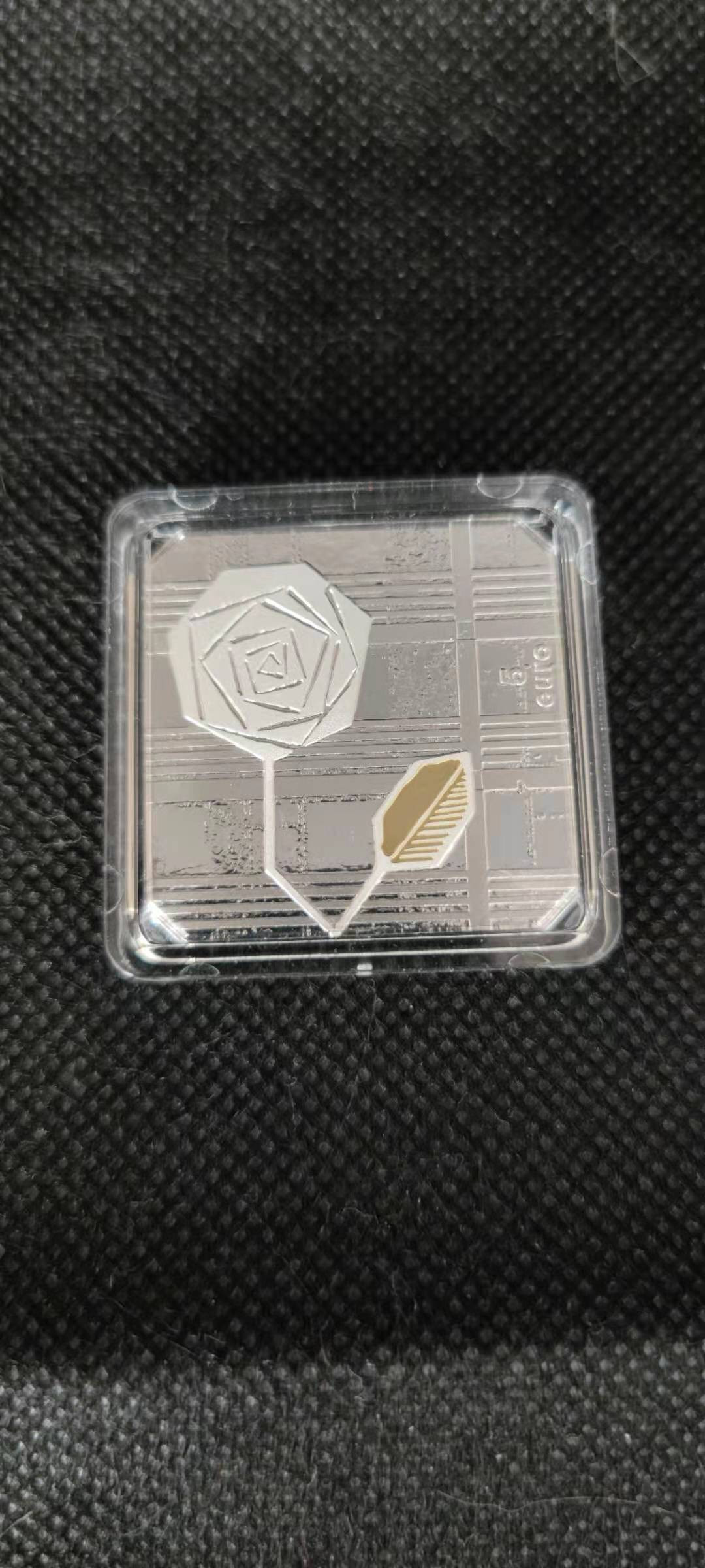 【随心拍&Getcoins】钱币拍卖第八十五期～ 拉脱维亚 2020年个现代主义艺术方形镀金精制纪念银币