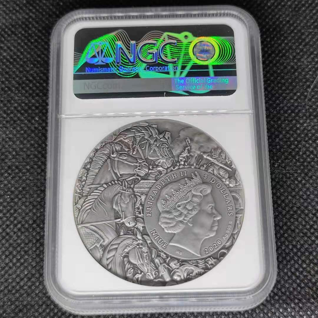 【随心拍&Getcoins】钱币拍卖第八十五期～ 纽埃2019天启四骑士系列黑马骑士银币   首期NGC70 