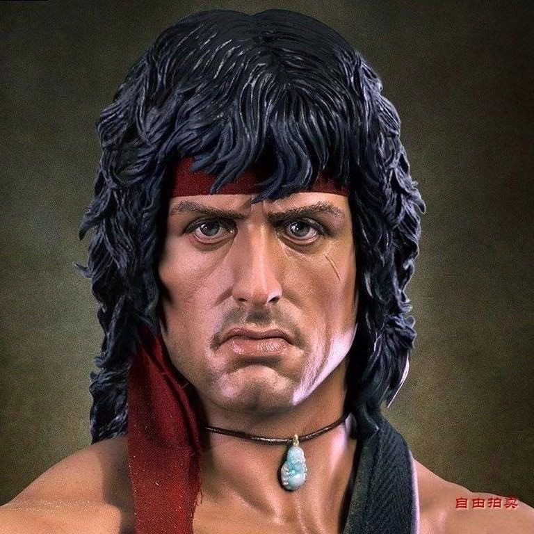 零元拍：Pop Culture Shock RAMBO001EX 1/3 第一滴血 RAMBO 兰博 雕像全新未拆。