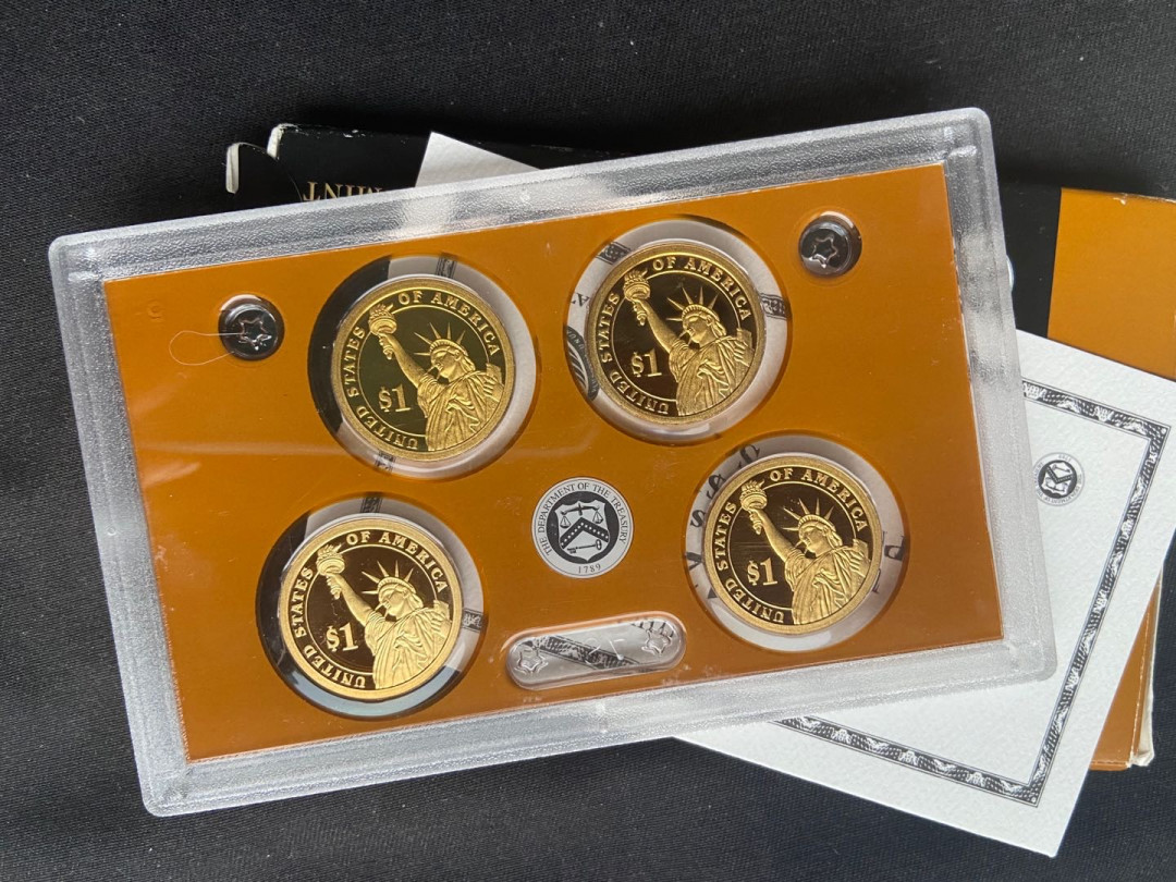 【币观天下】第143期钱币拍卖～ 2012年美国总统精制币4枚