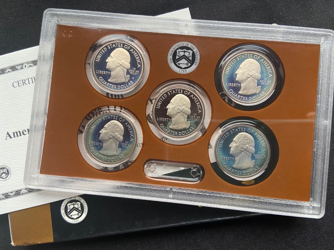 【币观天下】第143期钱币拍卖～ 【美国】2011年国家公园银币5枚