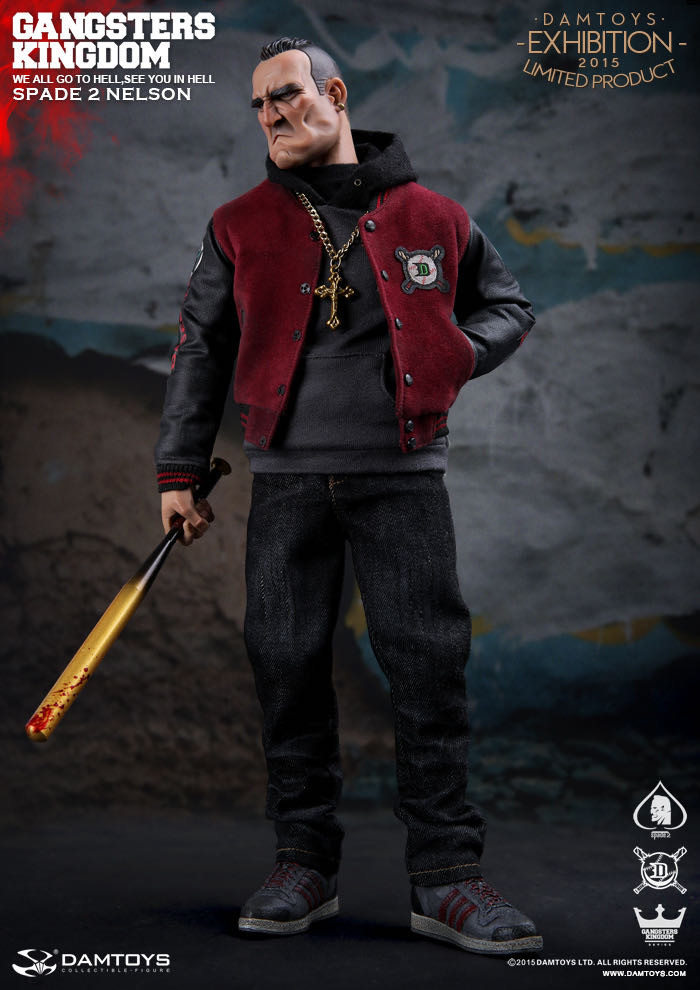 零元拍：DAMTOYS gk002ex【2015会场限定品】第一弹 - 1/6 黑帮王国系列 - 黑桃2 尼尔森（异色版）