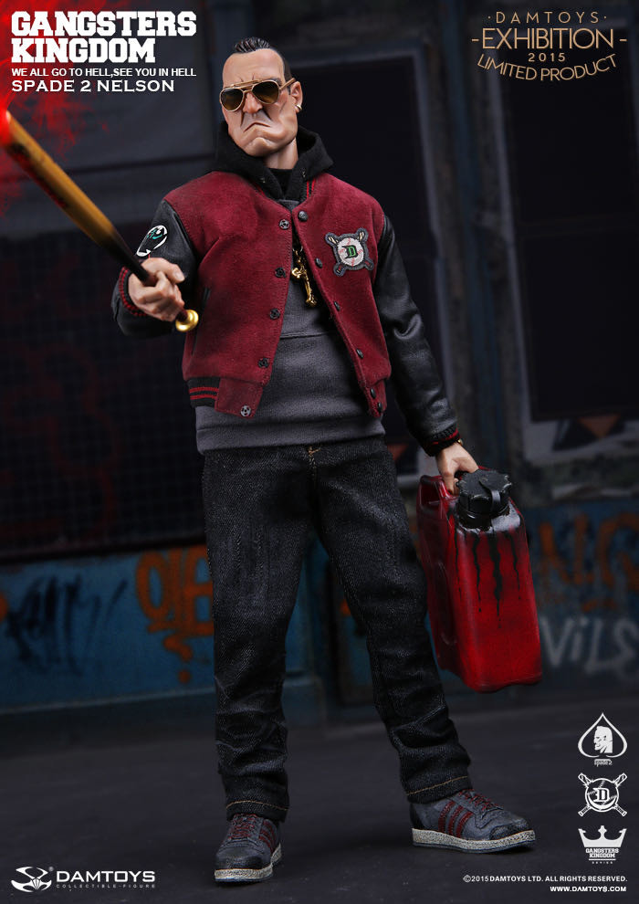 零元拍：DAMTOYS gk002ex【2015会场限定品】第一弹 - 1/6 黑帮王国系列 - 黑桃2 尼尔森（异色版）