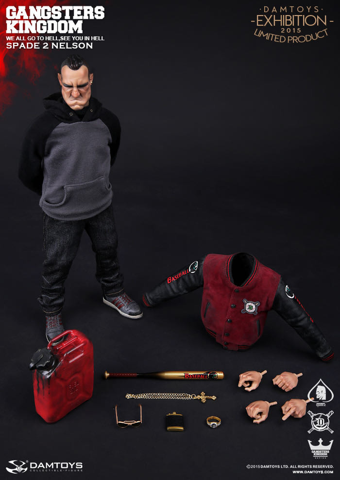零元拍：DAMTOYS gk002ex【2015会场限定品】第一弹 - 1/6 黑帮王国系列 - 黑桃2 尼尔森（异色版）