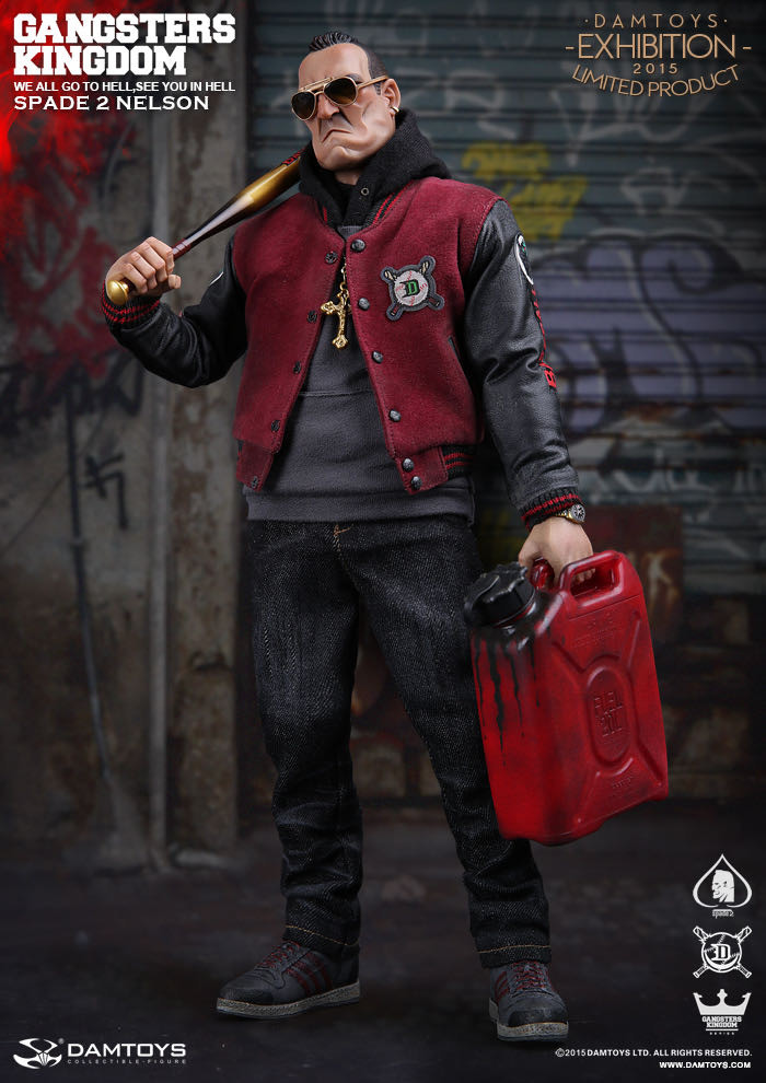 零元拍：DAMTOYS gk002ex【2015会场限定品】第一弹 - 1/6 黑帮王国系列 - 黑桃2 尼尔森（异色版）