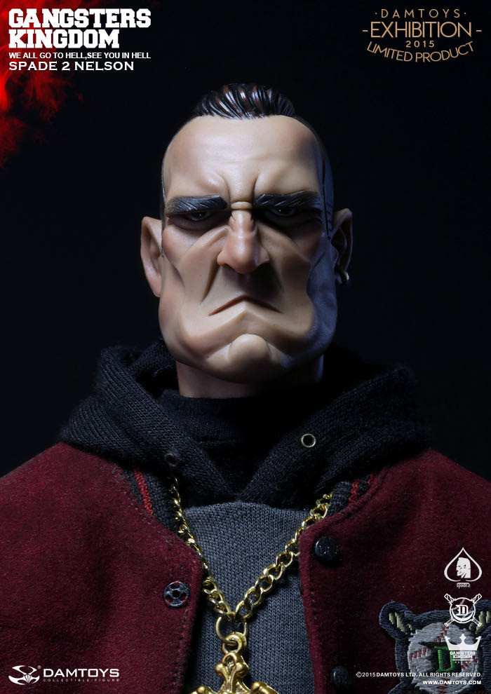 零元拍：DAMTOYS gk002ex【2015会场限定品】第一弹 - 1/6 黑帮王国系列 - 黑桃2 尼尔森（异色版）