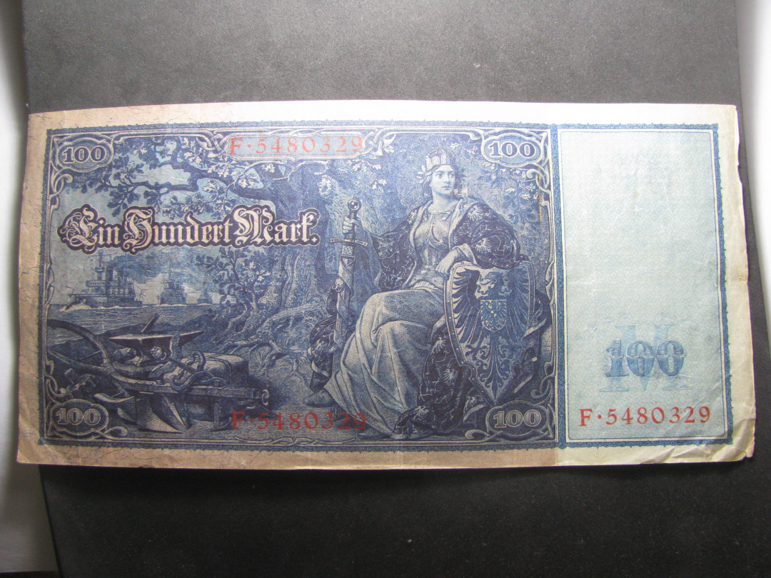 2021“王之爱好”第一期~外国纸币 德国马克：1910年，100马克，纸币