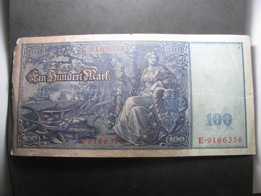 2021“王之爱好”第一期~外国纸币 德国马克：1910年，100马克，纸币