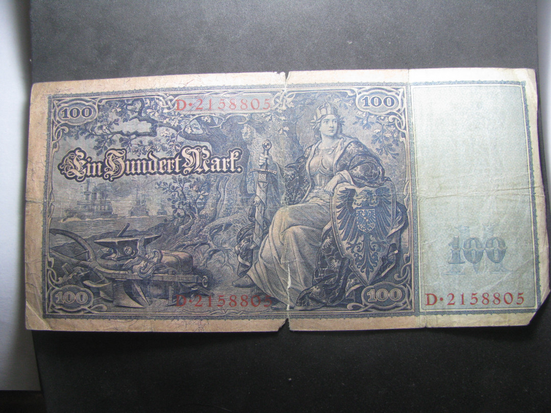 2021“王之爱好”第一期~外国纸币 德国马克：1910年，100马克，纸币